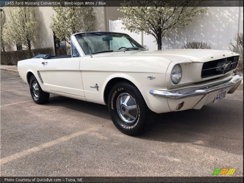 Wimbledon White / Blue 1965 Ford Mustang Convertible