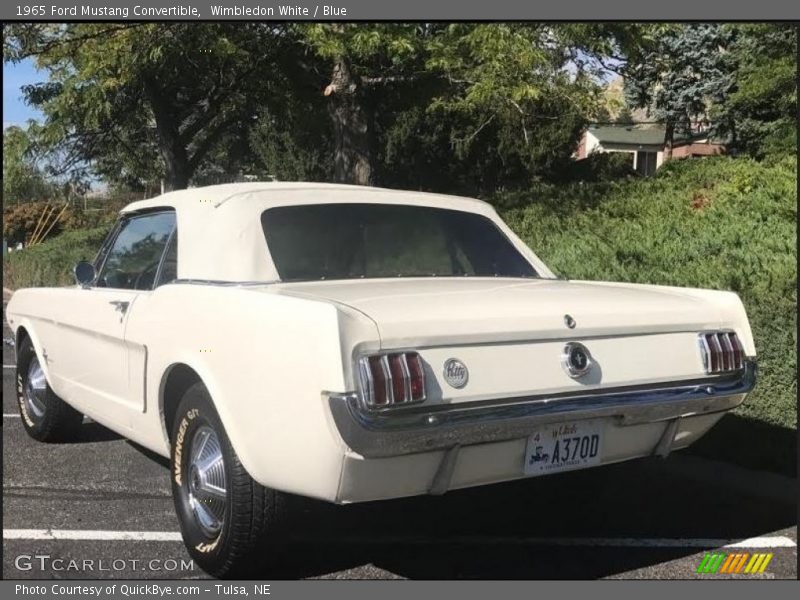 Wimbledon White / Blue 1965 Ford Mustang Convertible