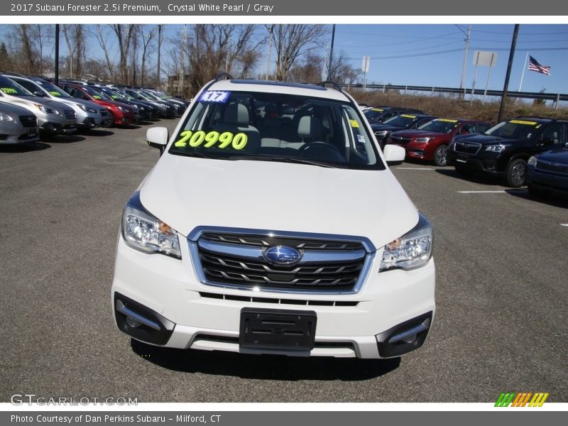 Crystal White Pearl / Gray 2017 Subaru Forester 2.5i Premium
