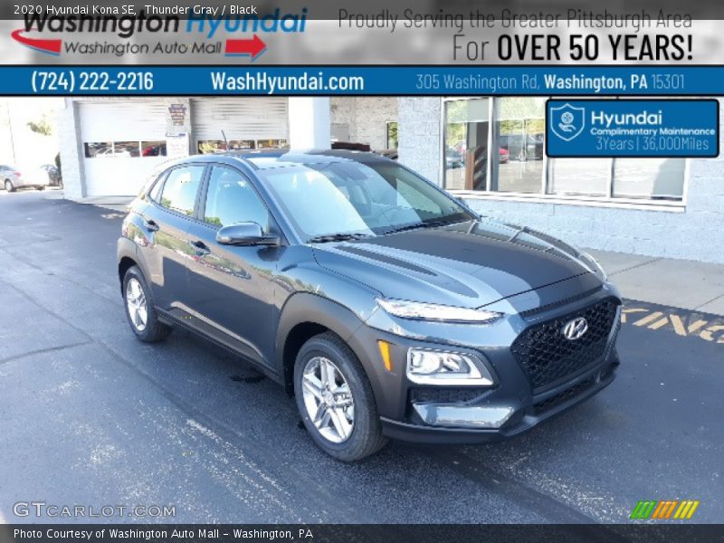 Thunder Gray / Black 2020 Hyundai Kona SE