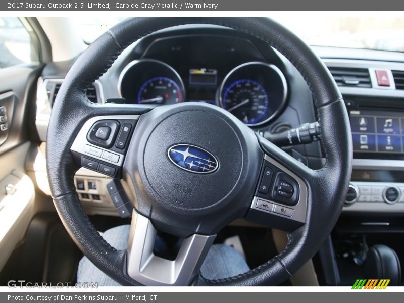 Carbide Gray Metallic / Warm Ivory 2017 Subaru Outback 2.5i Limited