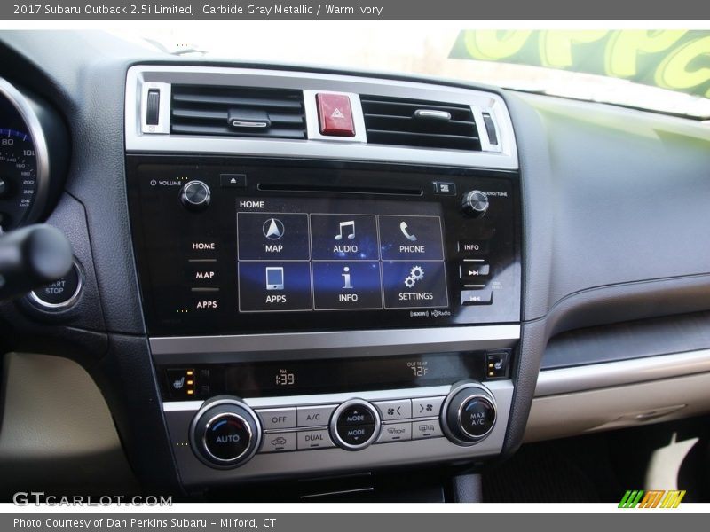 Carbide Gray Metallic / Warm Ivory 2017 Subaru Outback 2.5i Limited