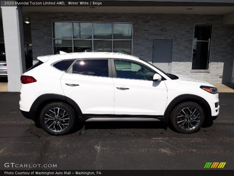 Winter White / Beige 2020 Hyundai Tucson Limited AWD