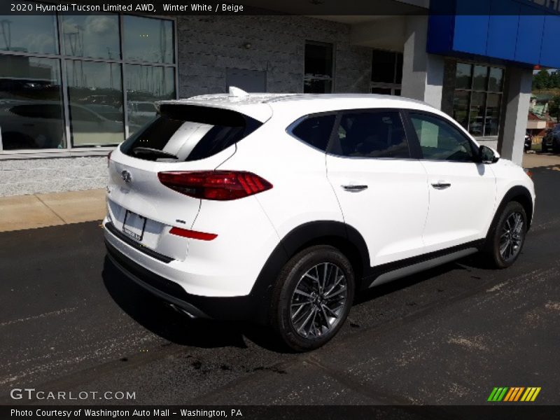Winter White / Beige 2020 Hyundai Tucson Limited AWD
