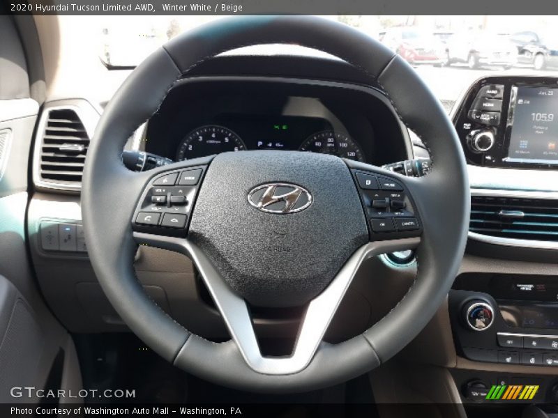 Winter White / Beige 2020 Hyundai Tucson Limited AWD