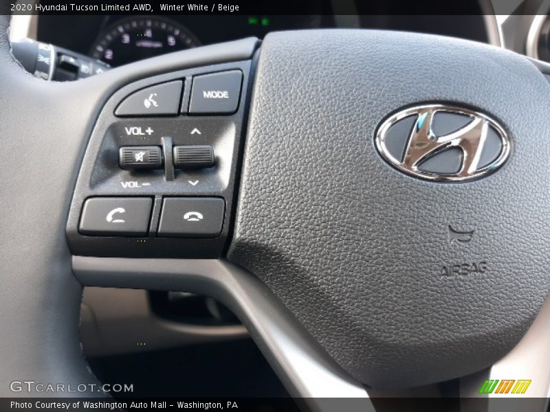 Winter White / Beige 2020 Hyundai Tucson Limited AWD