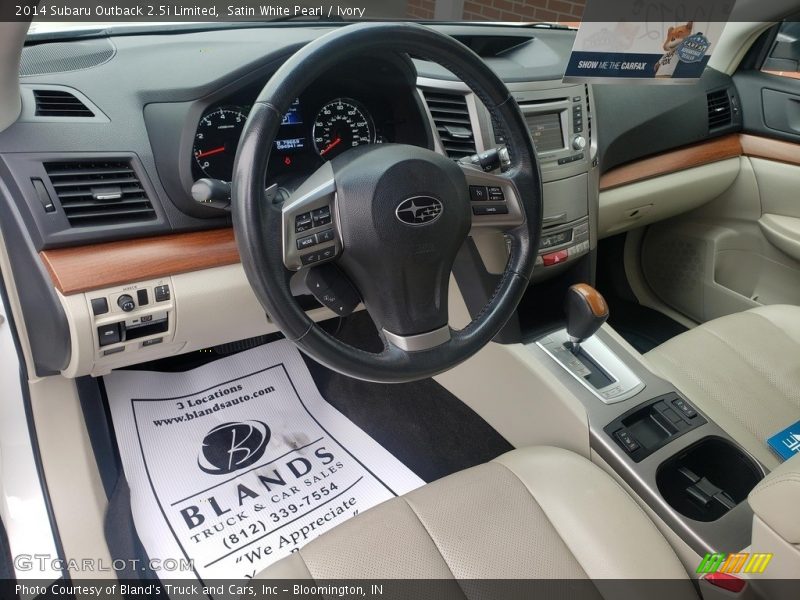 Satin White Pearl / Ivory 2014 Subaru Outback 2.5i Limited