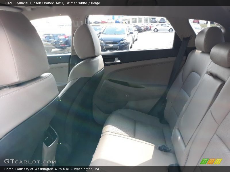 Winter White / Beige 2020 Hyundai Tucson Limited AWD