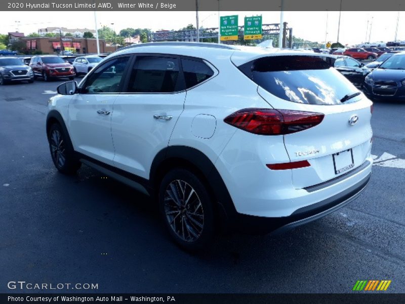 Winter White / Beige 2020 Hyundai Tucson Limited AWD