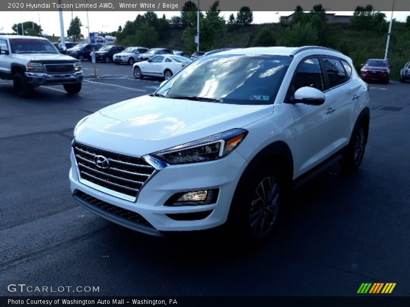 Winter White / Beige 2020 Hyundai Tucson Limited AWD