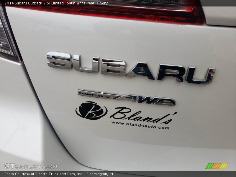 Satin White Pearl / Ivory 2014 Subaru Outback 2.5i Limited