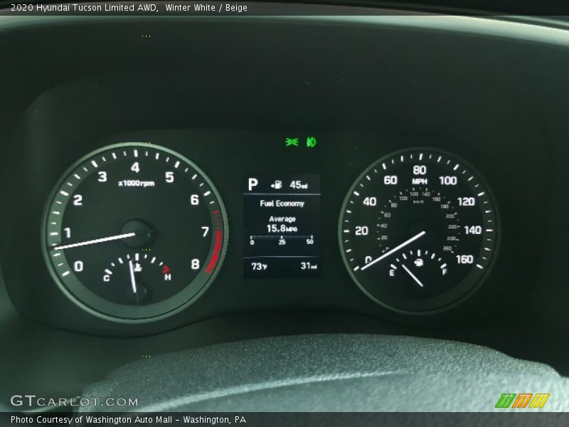 Winter White / Beige 2020 Hyundai Tucson Limited AWD
