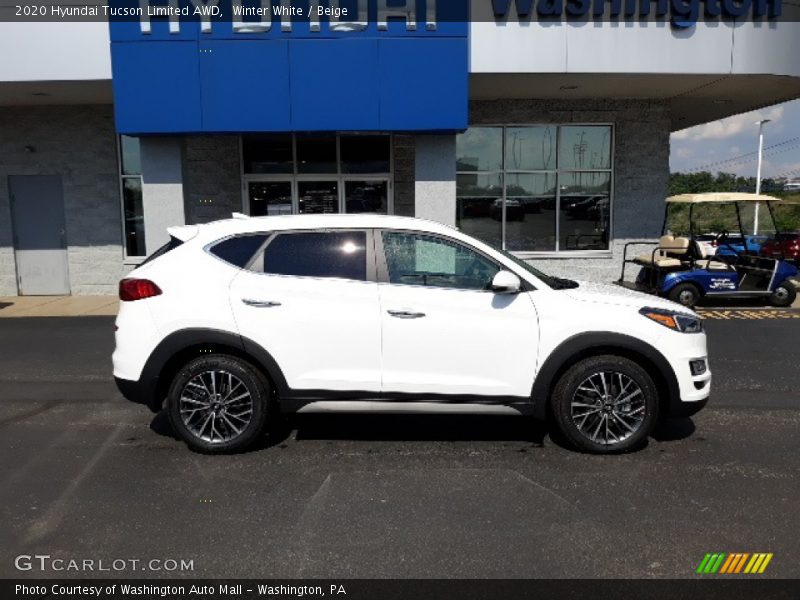 Winter White / Beige 2020 Hyundai Tucson Limited AWD