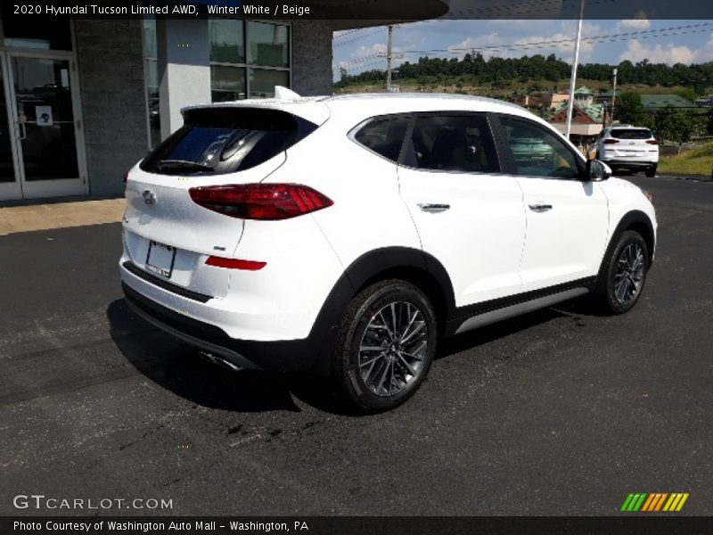 Winter White / Beige 2020 Hyundai Tucson Limited AWD