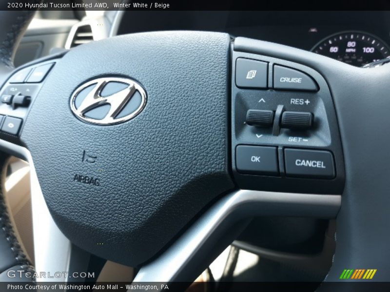 Winter White / Beige 2020 Hyundai Tucson Limited AWD
