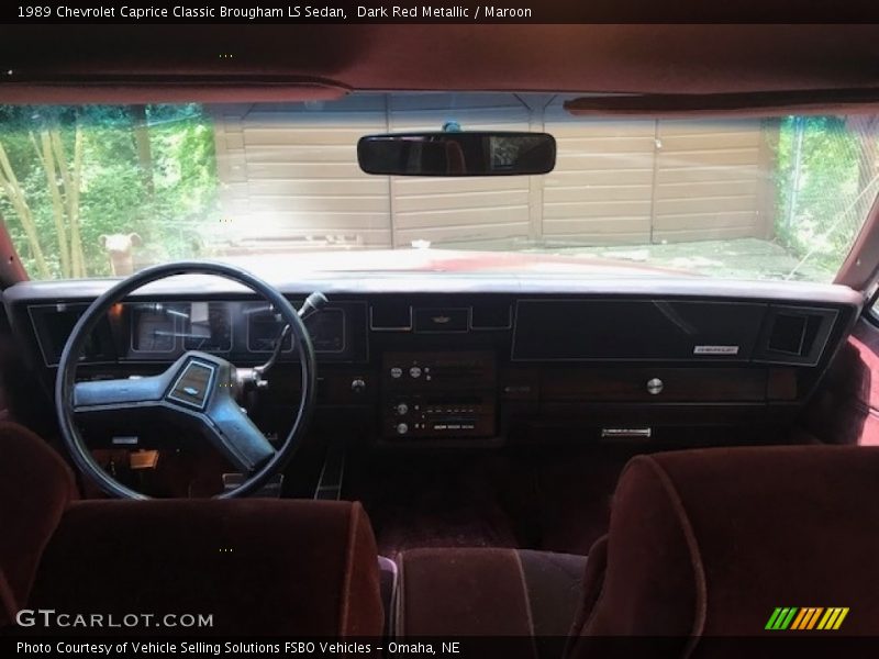 Dark Red Metallic / Maroon 1989 Chevrolet Caprice Classic Brougham LS Sedan