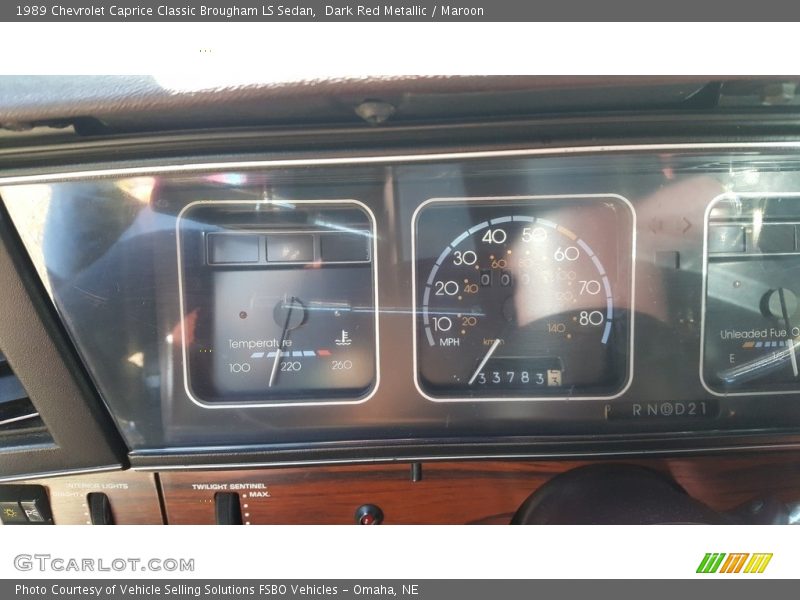  1989 Caprice Classic Brougham LS Sedan Classic Brougham LS Sedan Gauges