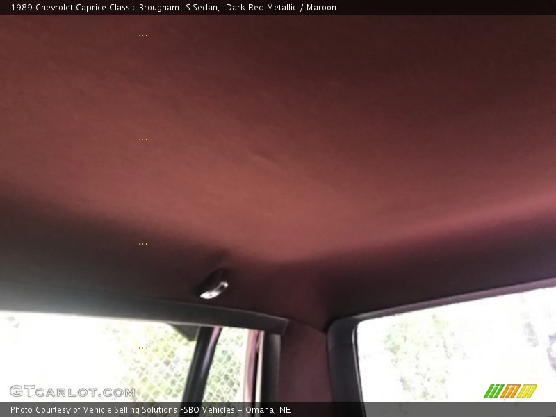 Dark Red Metallic / Maroon 1989 Chevrolet Caprice Classic Brougham LS Sedan