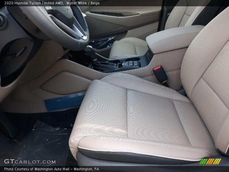 Winter White / Beige 2020 Hyundai Tucson Limited AWD