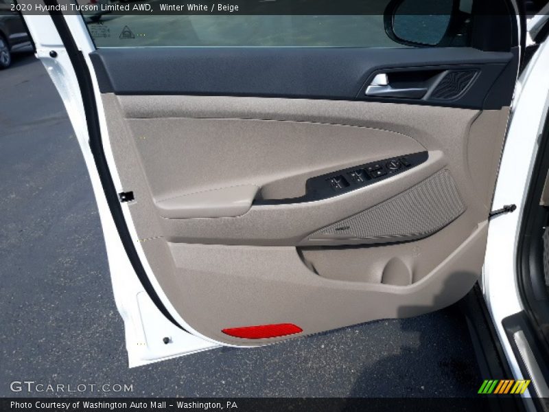 Winter White / Beige 2020 Hyundai Tucson Limited AWD
