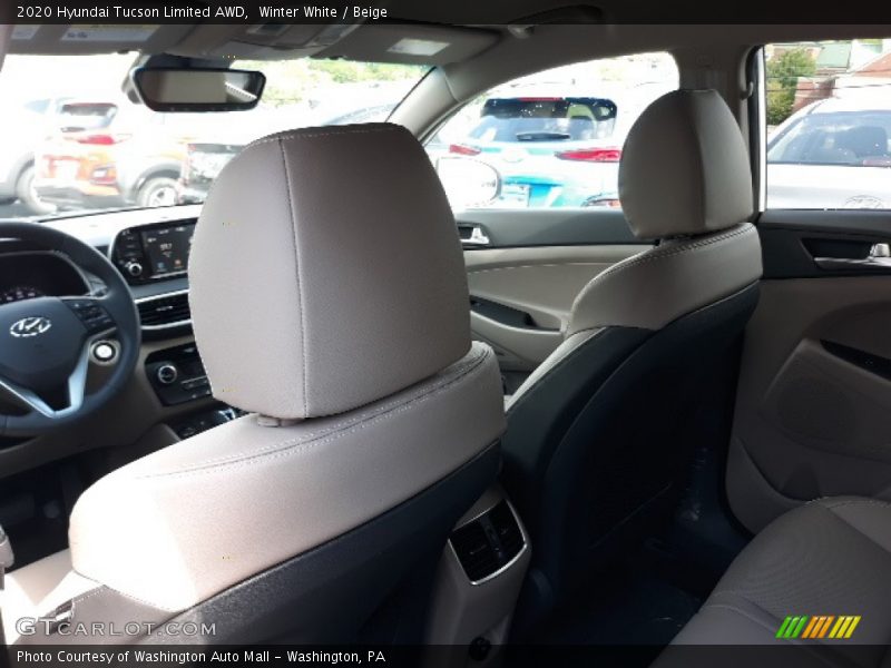 Winter White / Beige 2020 Hyundai Tucson Limited AWD
