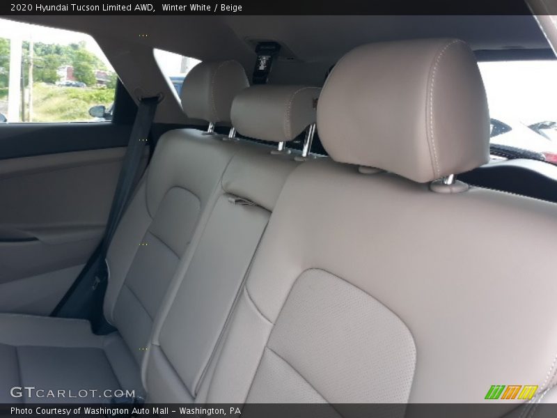 Winter White / Beige 2020 Hyundai Tucson Limited AWD