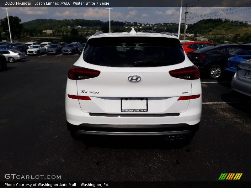 Winter White / Beige 2020 Hyundai Tucson Limited AWD