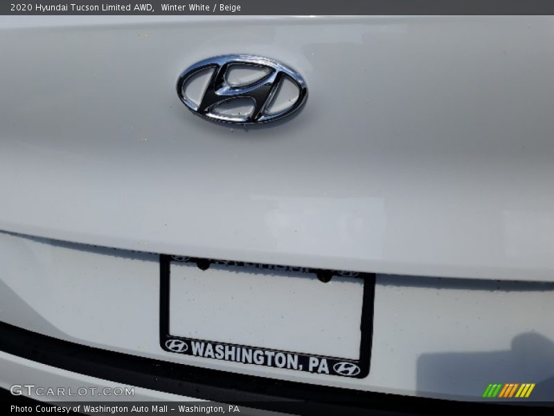 Winter White / Beige 2020 Hyundai Tucson Limited AWD