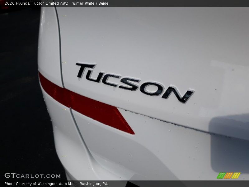 Winter White / Beige 2020 Hyundai Tucson Limited AWD