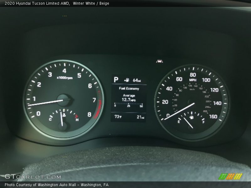Winter White / Beige 2020 Hyundai Tucson Limited AWD