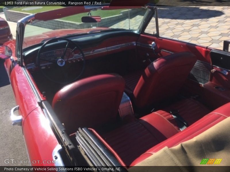 Rangoon Red / Red 1963 Ford Falcon Futura Convertible