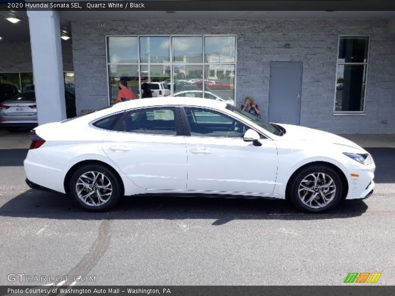 Quartz White / Black 2020 Hyundai Sonata SEL