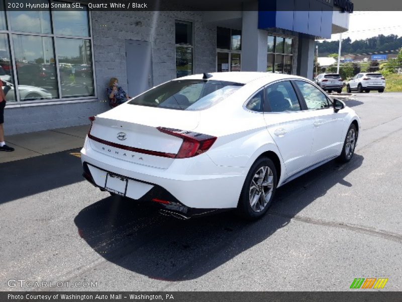 Quartz White / Black 2020 Hyundai Sonata SEL