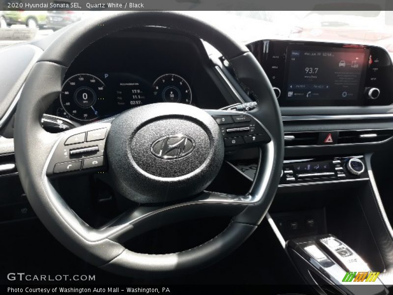 Quartz White / Black 2020 Hyundai Sonata SEL