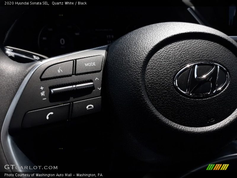 Quartz White / Black 2020 Hyundai Sonata SEL