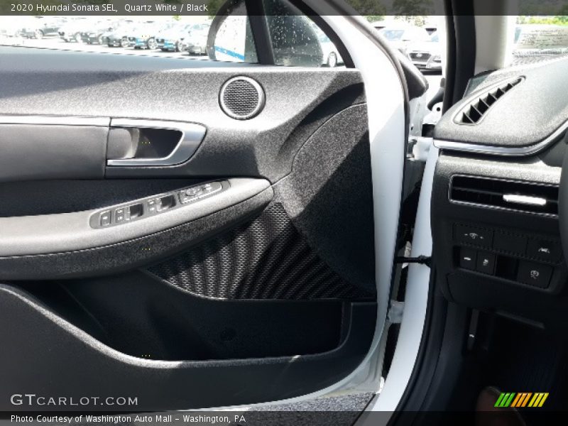 Quartz White / Black 2020 Hyundai Sonata SEL