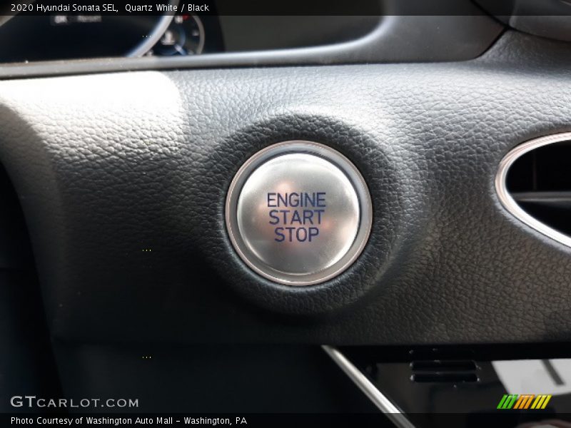 Quartz White / Black 2020 Hyundai Sonata SEL