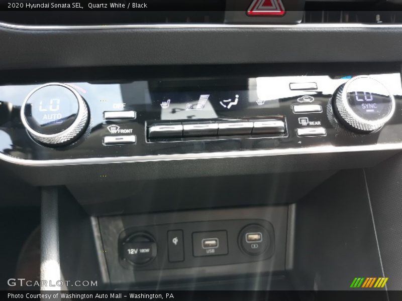 Quartz White / Black 2020 Hyundai Sonata SEL