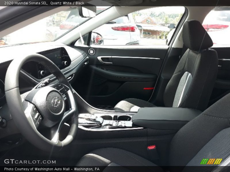 Quartz White / Black 2020 Hyundai Sonata SEL
