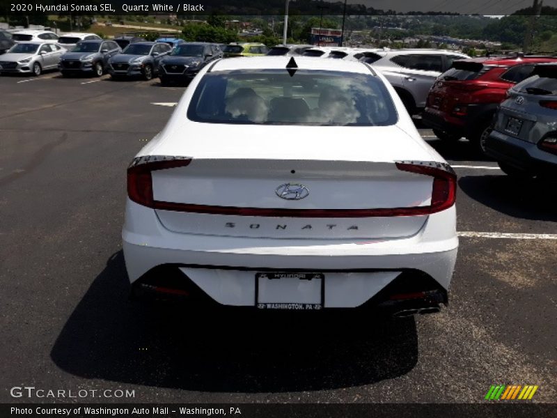 Quartz White / Black 2020 Hyundai Sonata SEL