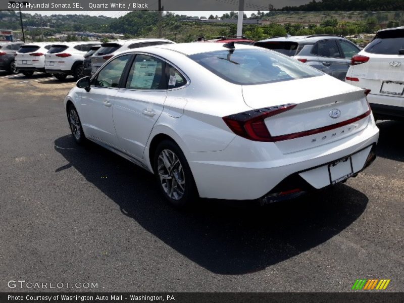 Quartz White / Black 2020 Hyundai Sonata SEL