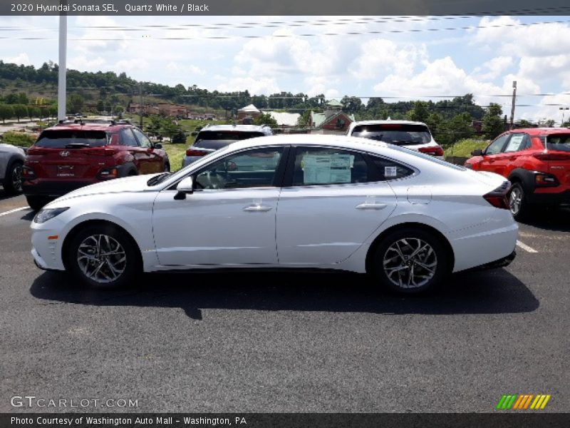 Quartz White / Black 2020 Hyundai Sonata SEL