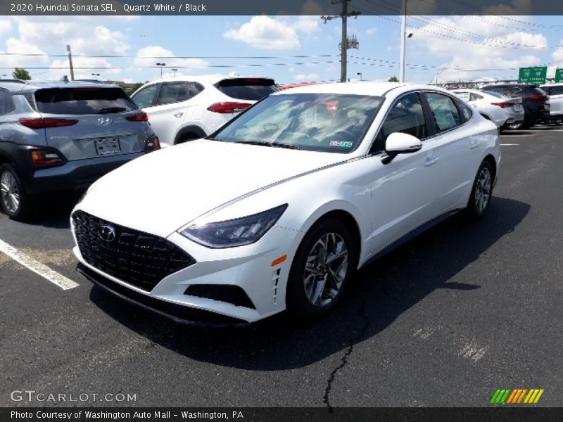 Quartz White / Black 2020 Hyundai Sonata SEL