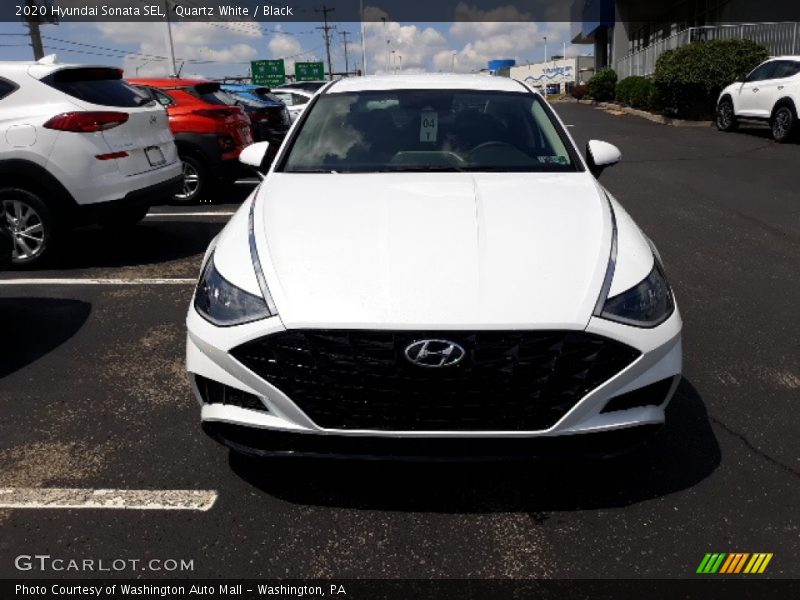 Quartz White / Black 2020 Hyundai Sonata SEL