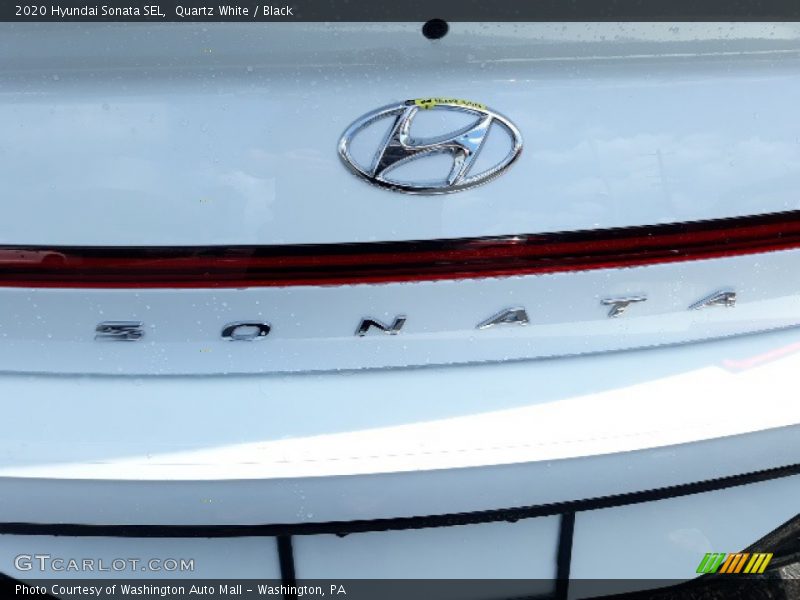 Quartz White / Black 2020 Hyundai Sonata SEL