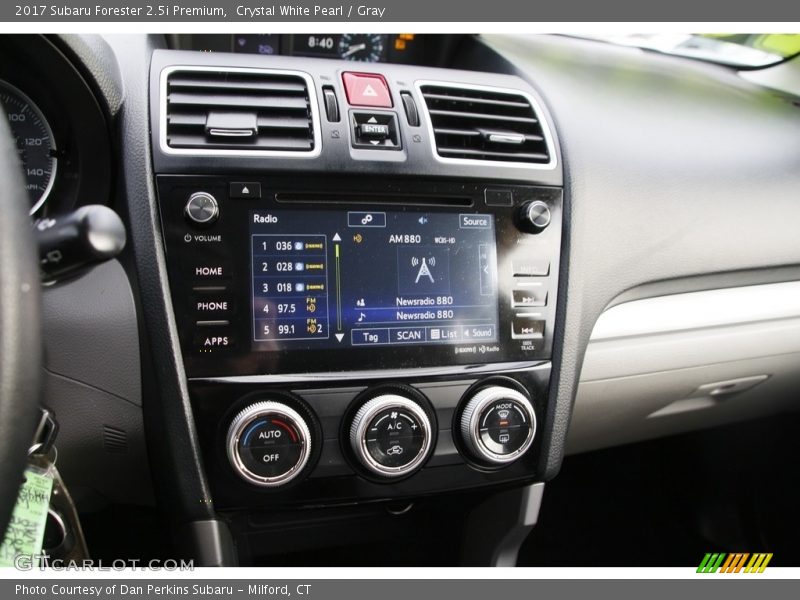 Crystal White Pearl / Gray 2017 Subaru Forester 2.5i Premium