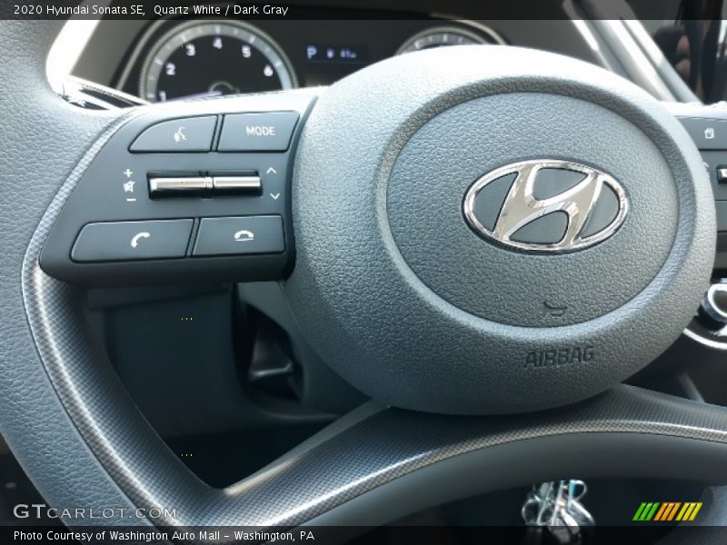 Quartz White / Dark Gray 2020 Hyundai Sonata SE