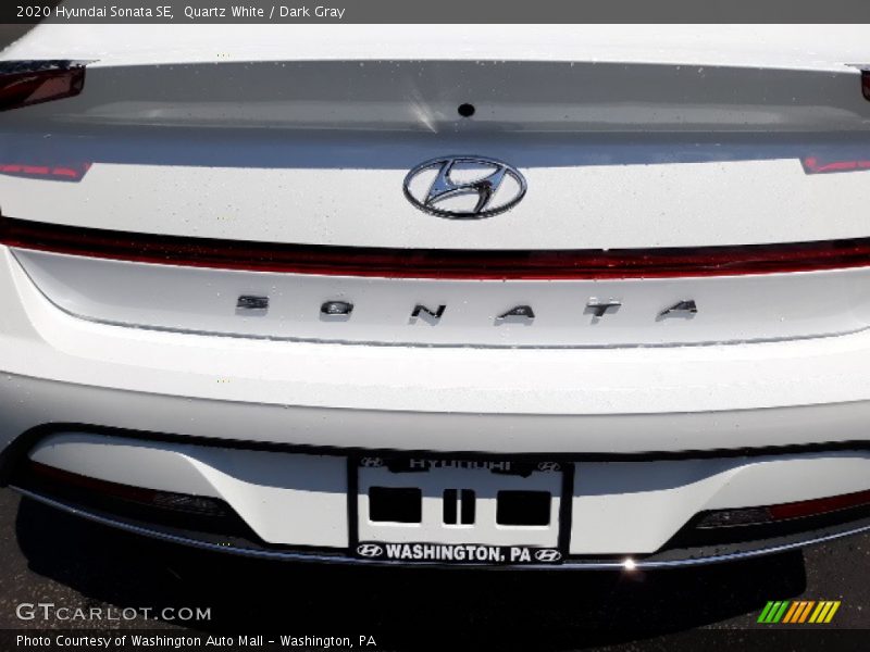 Quartz White / Dark Gray 2020 Hyundai Sonata SE