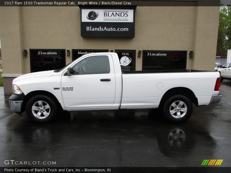 Bright White / Black/Diesel Gray 2017 Ram 1500 Tradesman Regular Cab