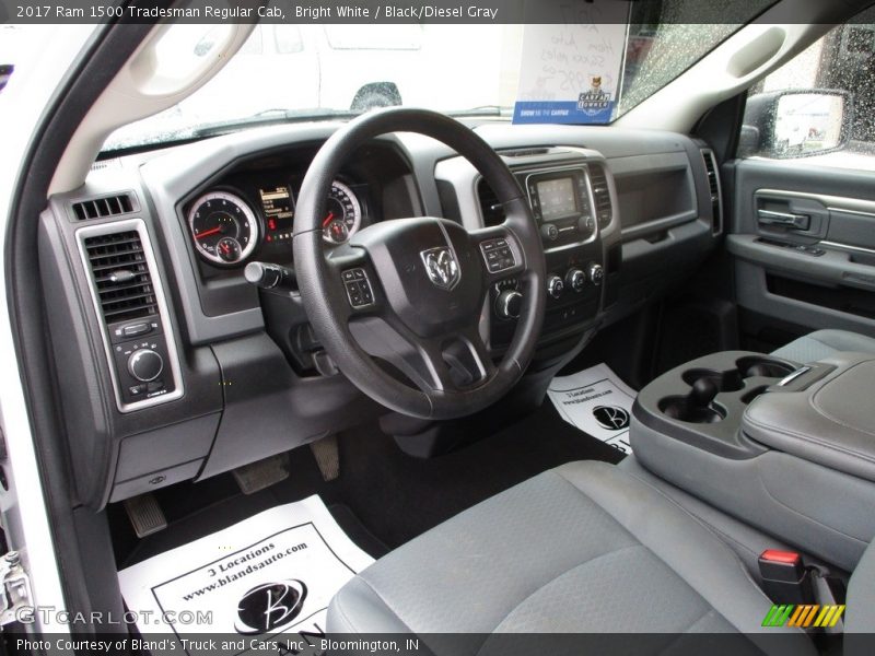 Bright White / Black/Diesel Gray 2017 Ram 1500 Tradesman Regular Cab